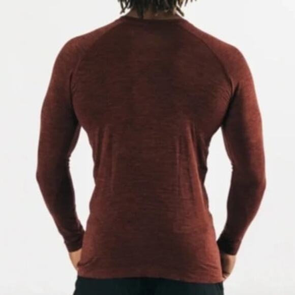 Alphalete Hero Seamless Long Sleeve in Sparrow Crew Neck Shirt - Picture 3 of 6